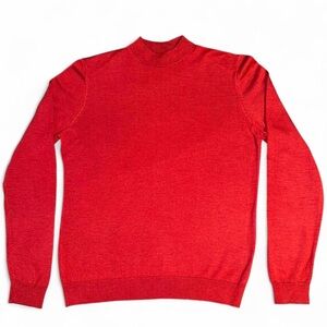H&M dark red merino wool mockneck sweater